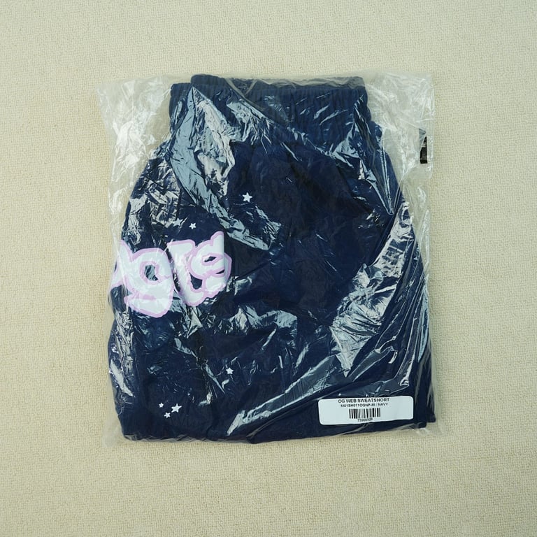 Sp5der 0G Web Logo Sweat Short Navy - 3