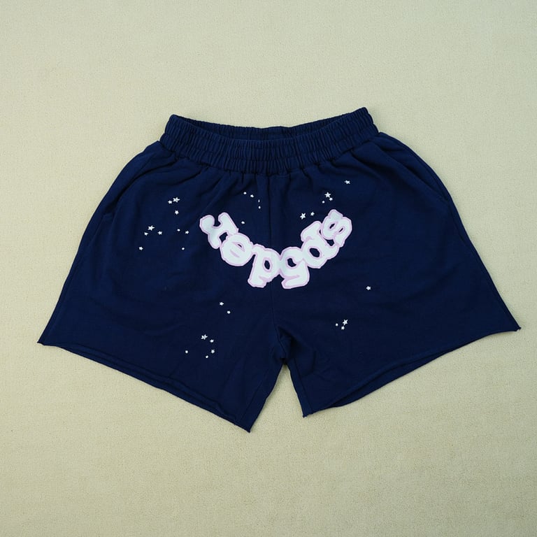 Sp5der 0G Web Logo Sweat Short Navy - 4