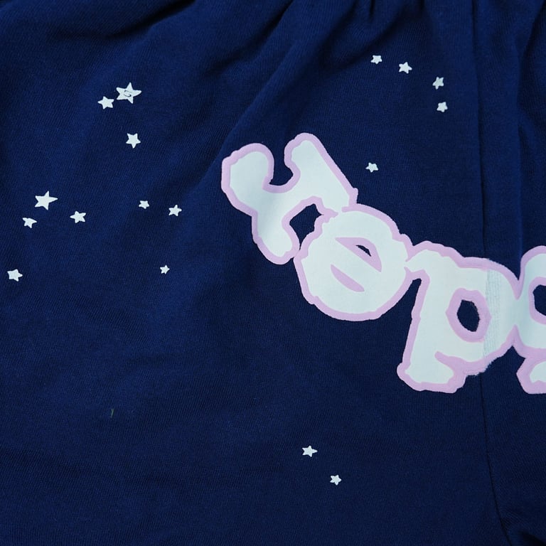 Sp5der 0G Web Logo Sweat Short Navy - 7