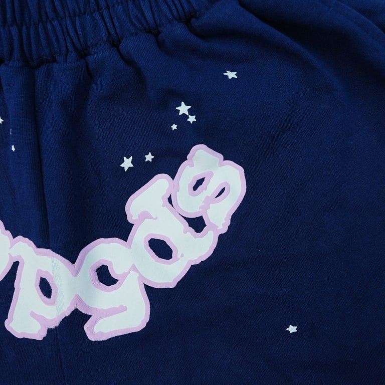 Sp5der 0G Web Logo Sweat Short Navy - 8