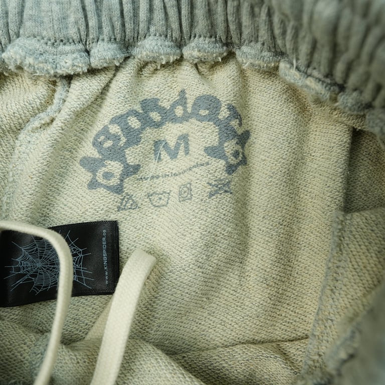 Sp5der OG Web Logo Sweat Short Heather Grey - 13