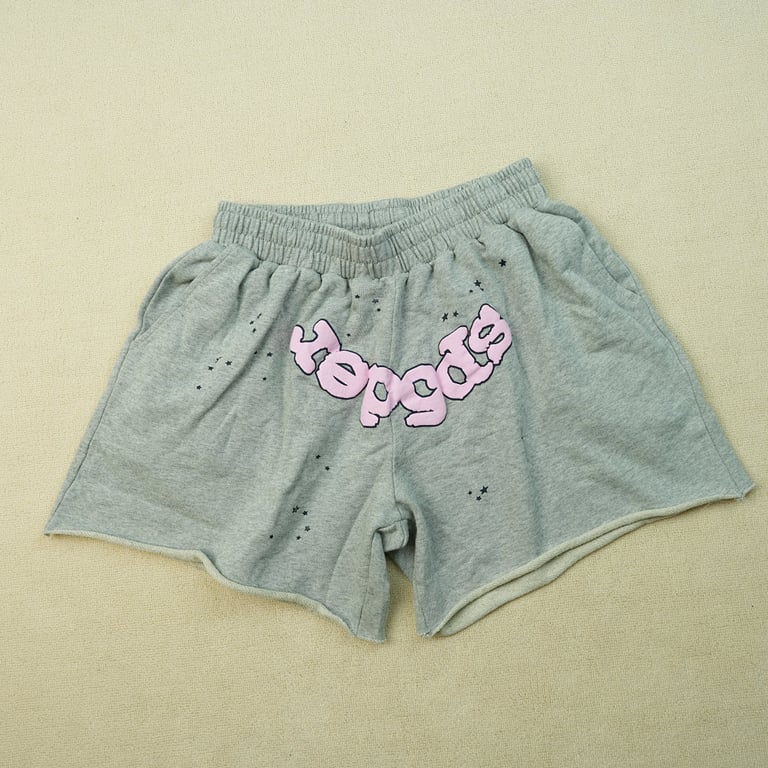 Sp5der OG Web Logo Sweat Short Heather Grey - 4