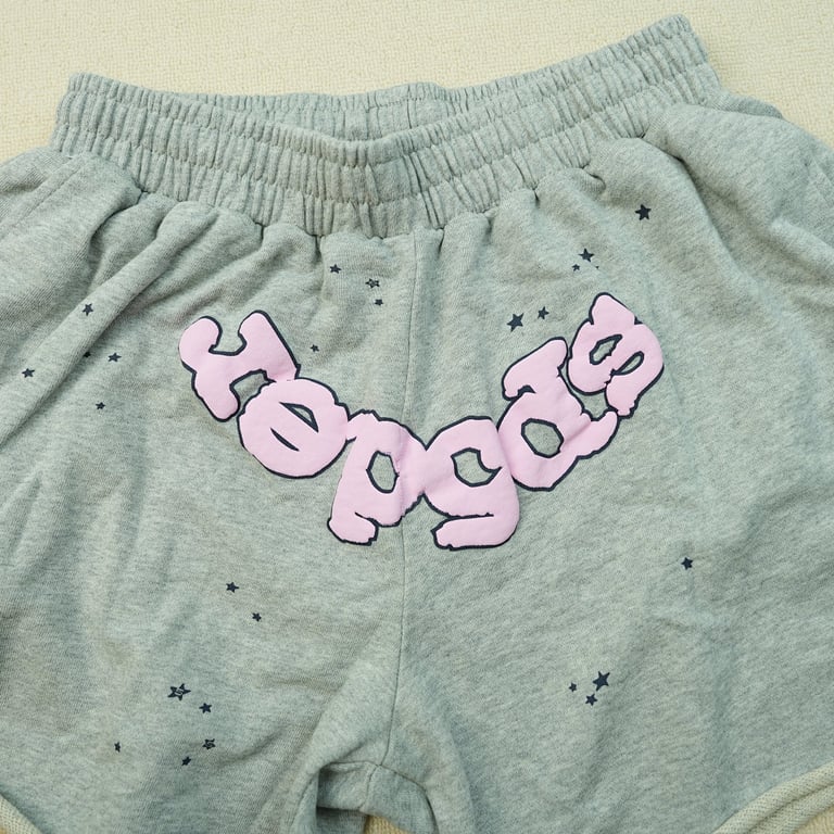 Sp5der OG Web Logo Sweat Short Heather Grey - 7