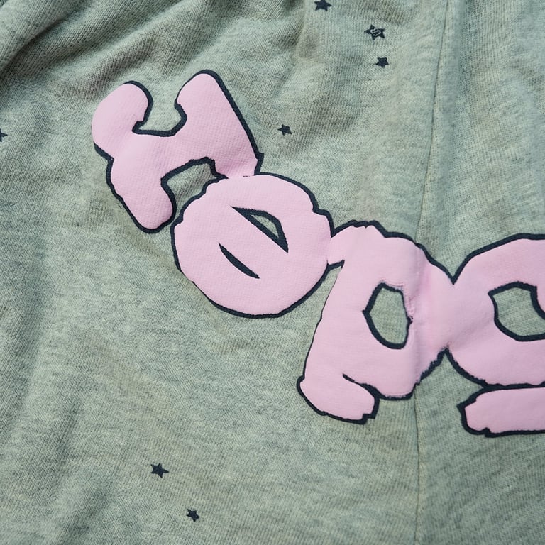 Sp5der OG Web Logo Sweat Short Heather Grey - 8