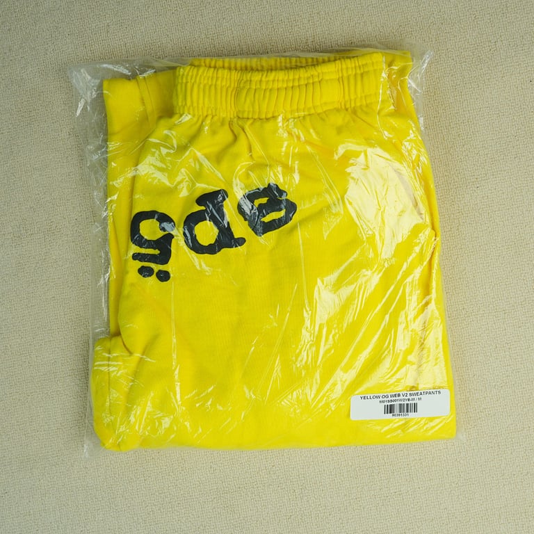 Sp5der Legacy Sweatpants Yellow - 3