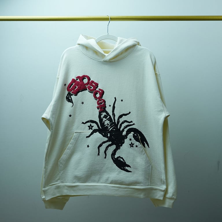 MTS x Sp5der Scorpion Hoodie Cream - 10
