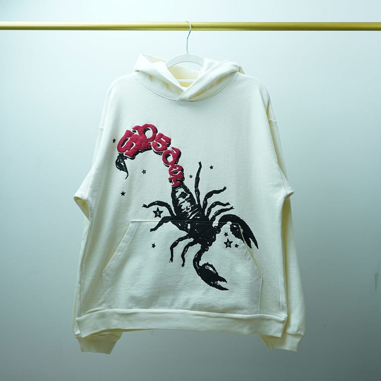 MTS x Sp5der Scorpion Hoodie Cream - 11