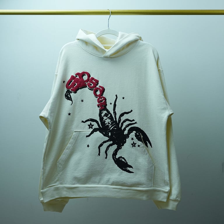 MTS x Sp5der Scorpion Hoodie Cream - 12