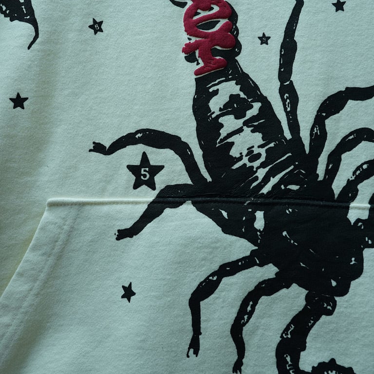 MTS x Sp5der Scorpion Hoodie Cream - 17