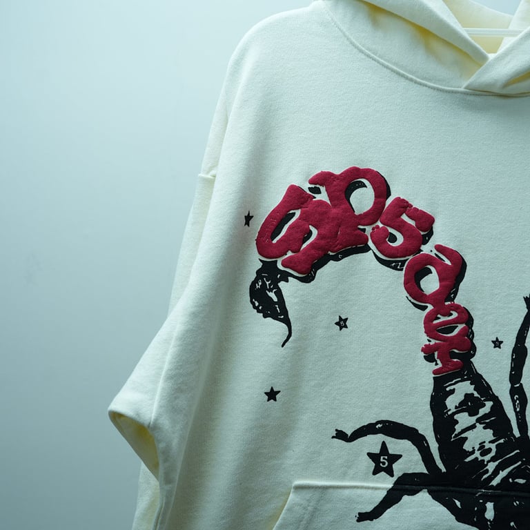 MTS x Sp5der Scorpion Hoodie Cream - 20