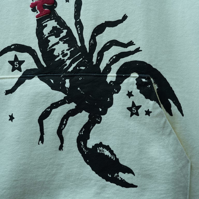 MTS x Sp5der Scorpion Hoodie Cream - 25