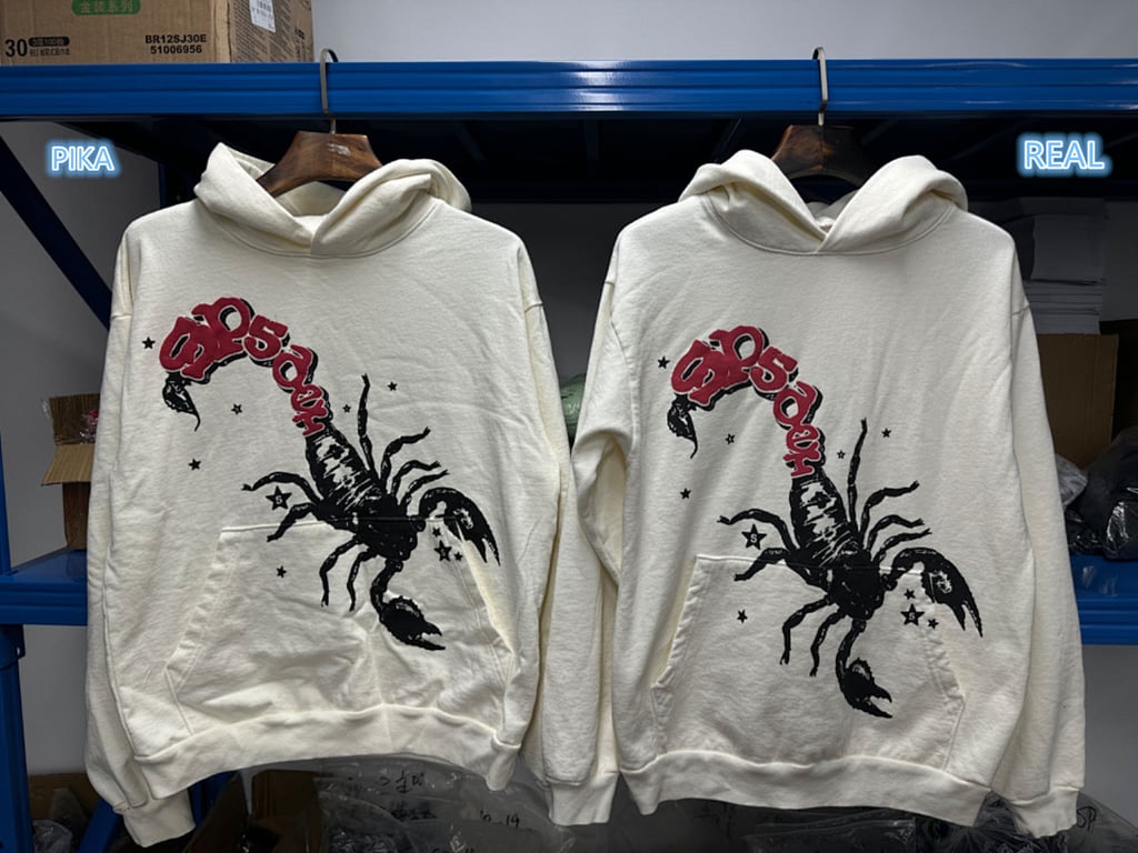 MTS x Sp5der Scorpion Hoodie Cream - 3