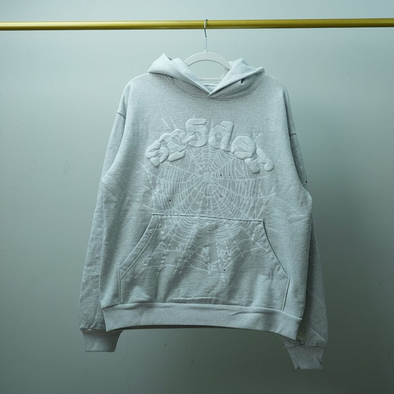 Sp5der OG Web Hoodie Heather Grey - 6