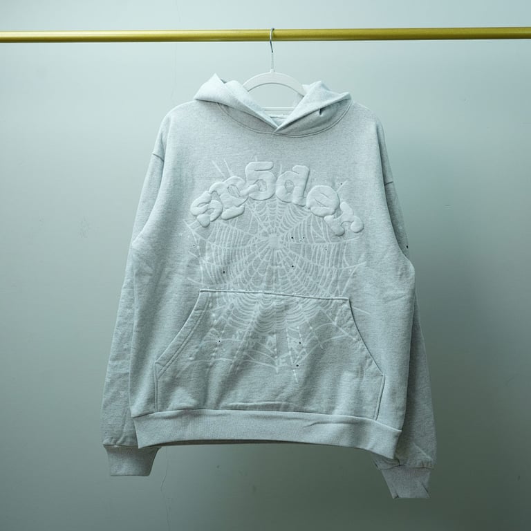 Sp5der OG Web Hoodie Heather Grey - 7