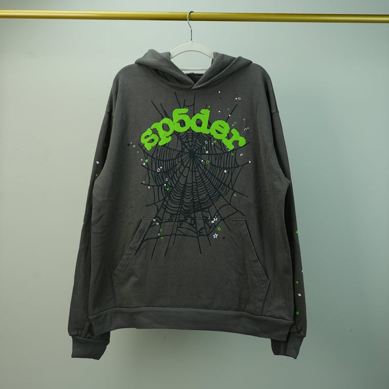 Sp5der Wait Web Hoodie Slate Grey - 17