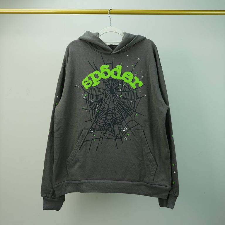 Sp5der Wait Web Hoodie Slate Grey - 18