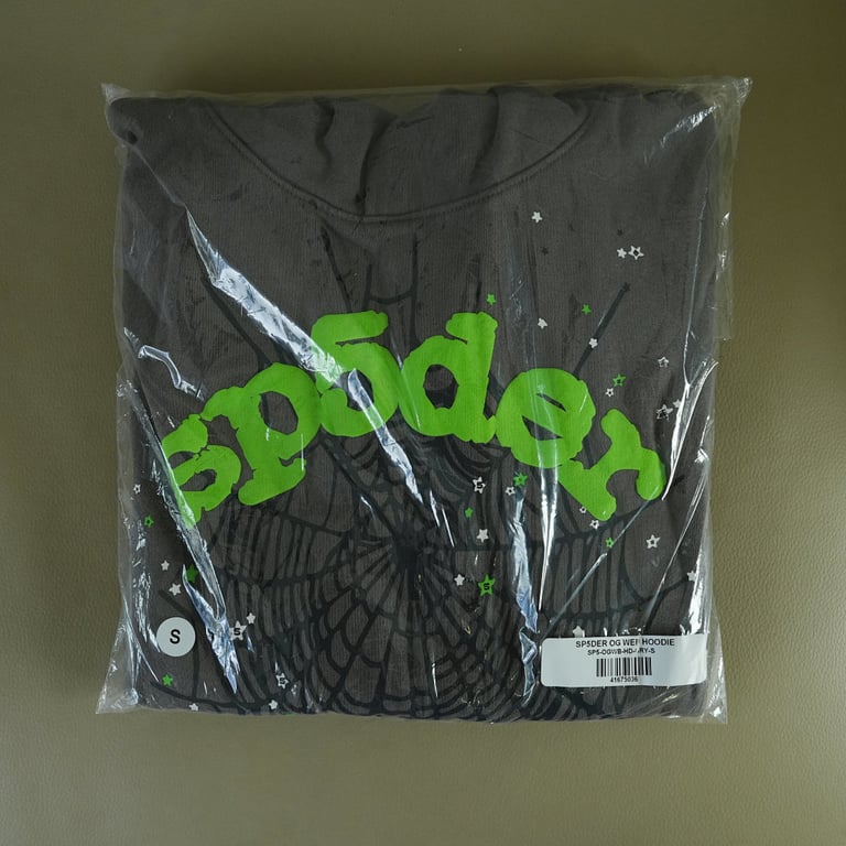 Sp5der Wait Web Hoodie Slate Grey - 21