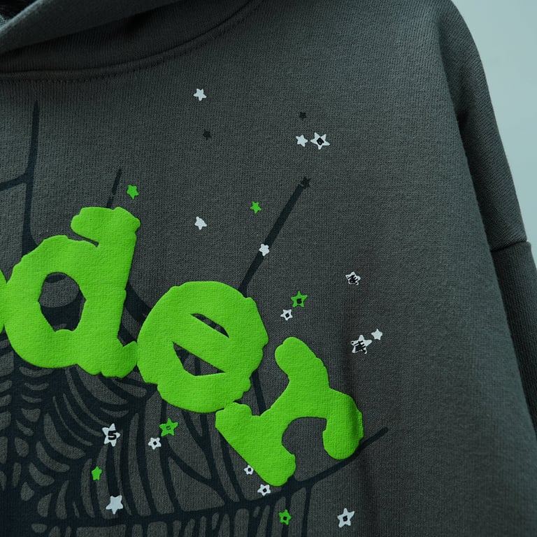 Sp5der Wait Web Hoodie Slate Grey - 29