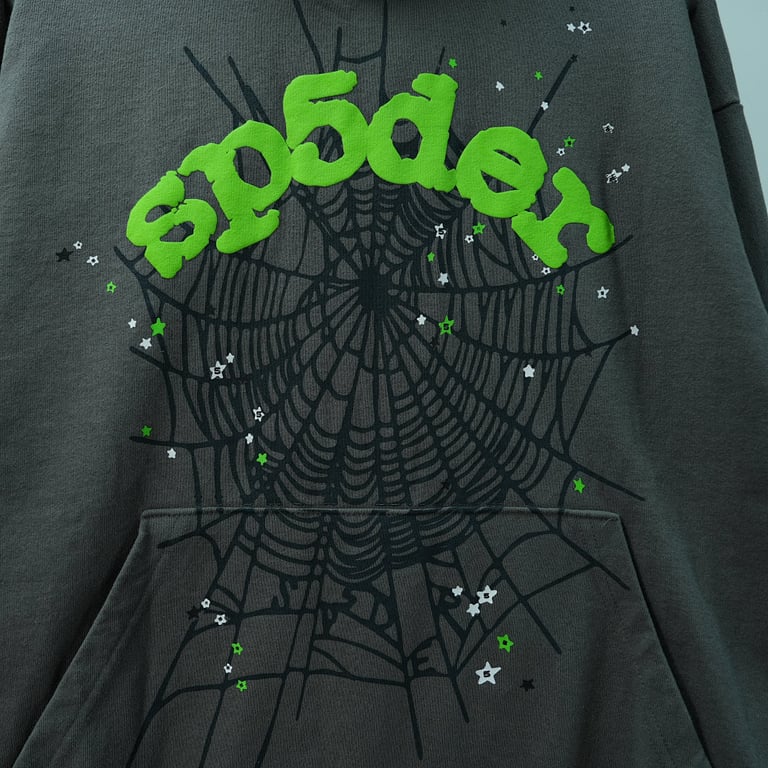 Sp5der Wait Web Hoodie Slate Grey - 34