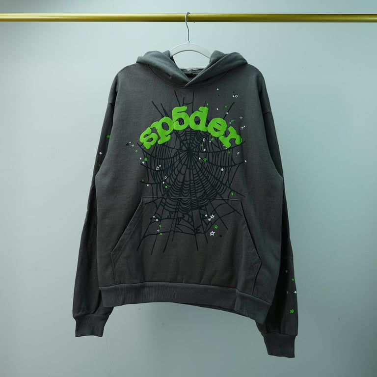 Sp5der Wait Web Hoodie Slate Grey - 38