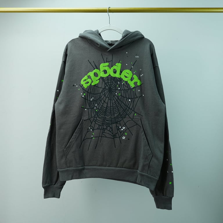 Sp5der Wait Web Hoodie Slate Grey - 40