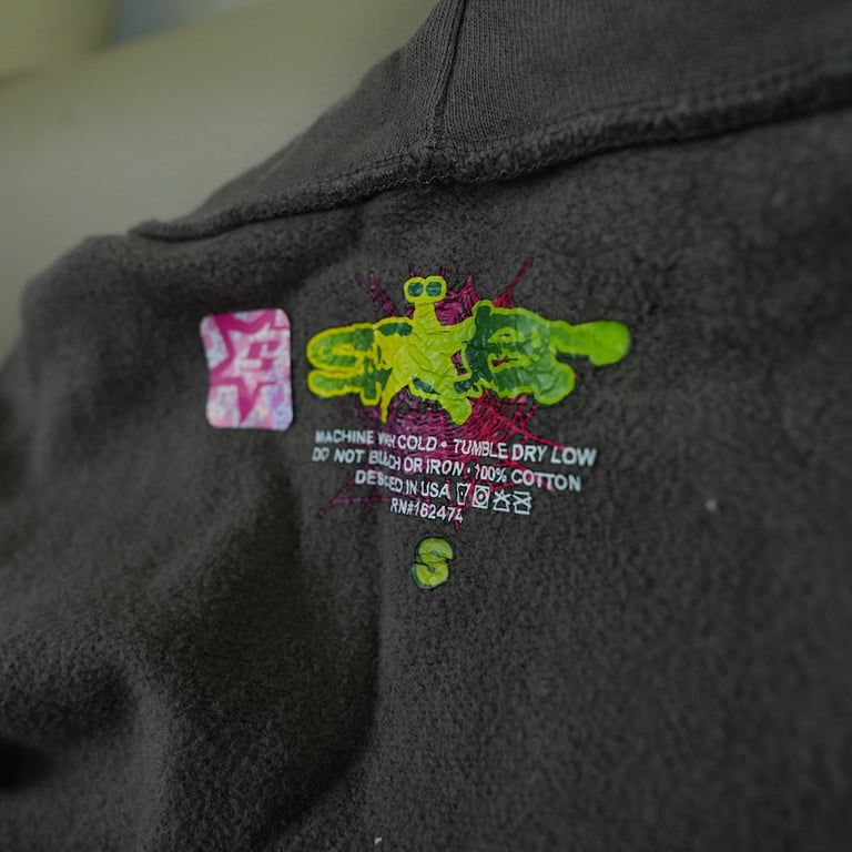 Sp5der Wait Web Hoodie Slate Grey - 42
