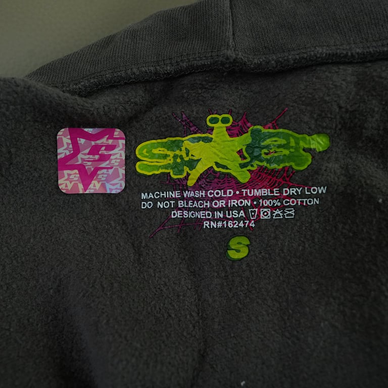 Sp5der Wait Web Hoodie Slate Grey - 44