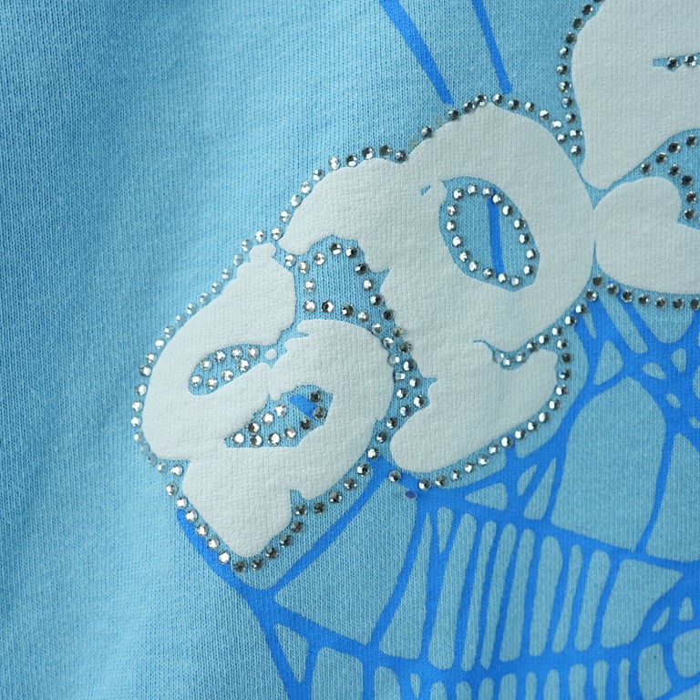Sp5der Web Hoodie Sky Blue - 10