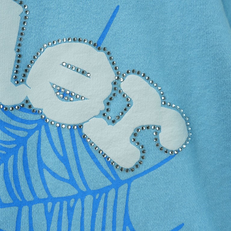 Sp5der Web Hoodie Sky Blue - 11