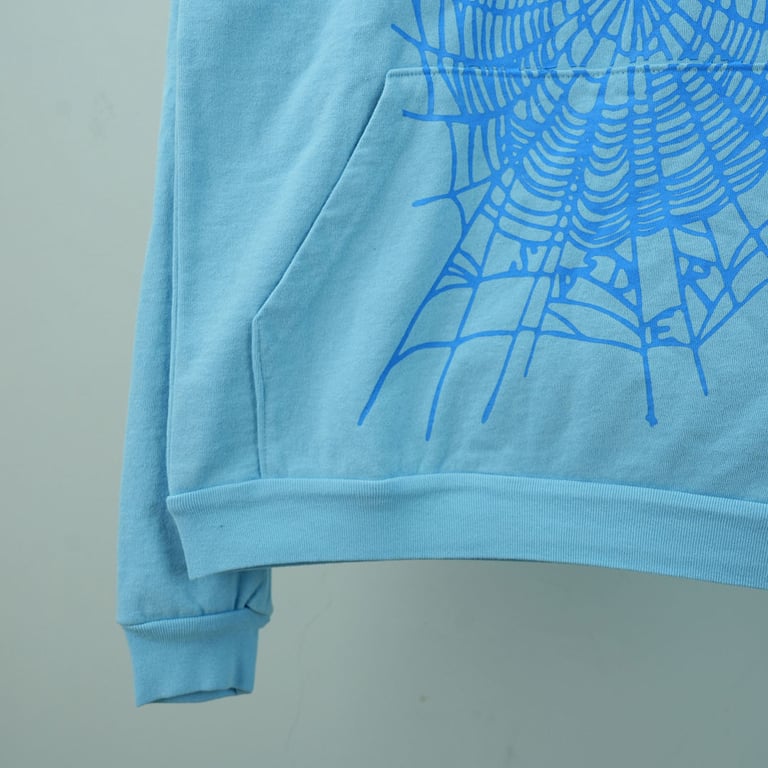 Sp5der Web Hoodie Sky Blue - 14