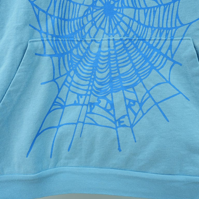 Sp5der Web Hoodie Sky Blue - 16