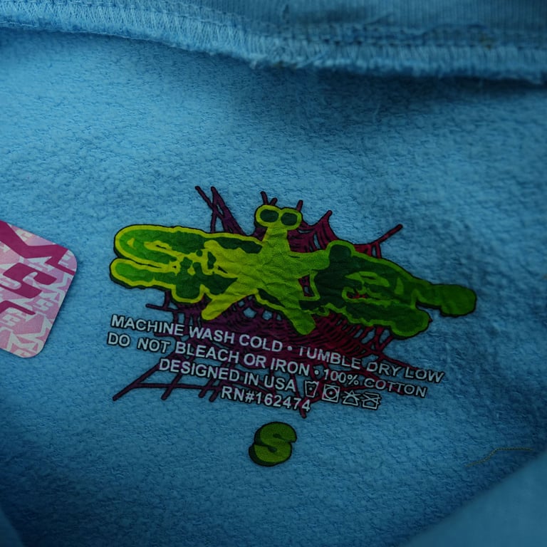 Sp5der Web Hoodie Sky Blue - 18