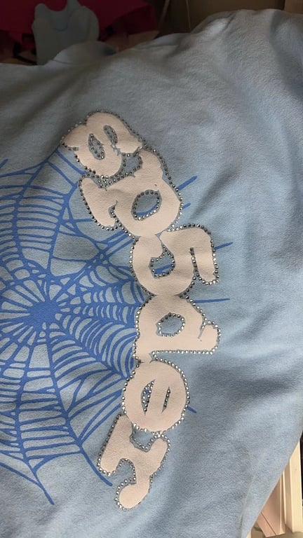 Sp5der Web Hoodie Sky Blue - 4