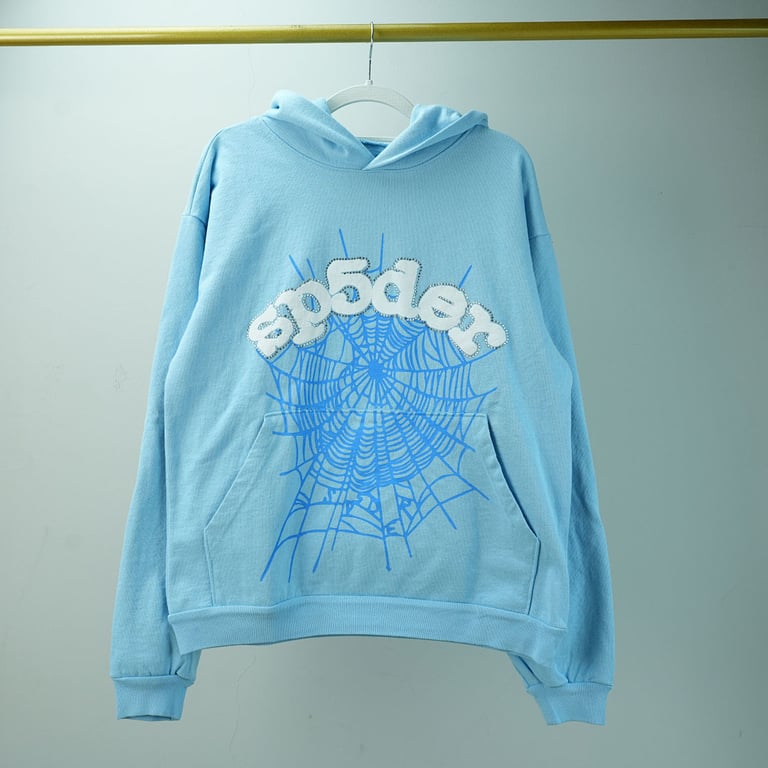 Sp5der Web Hoodie Sky Blue - 5