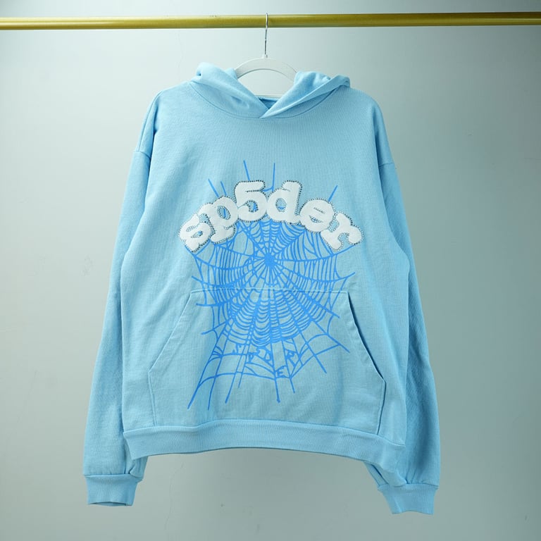Sp5der Web Hoodie Sky Blue - 6