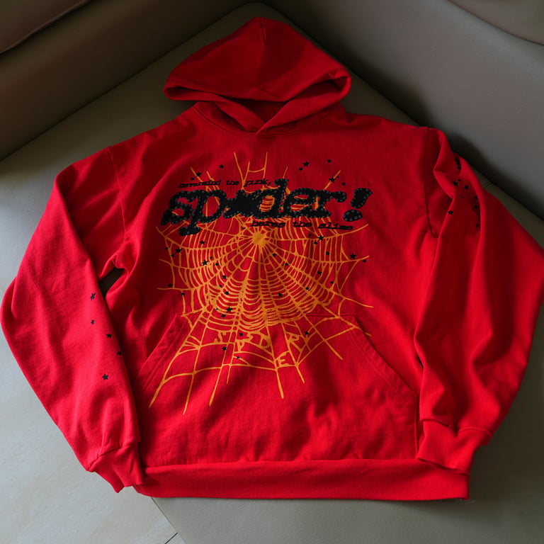 Sp5der P*NK V2 Hoodie Red - 17