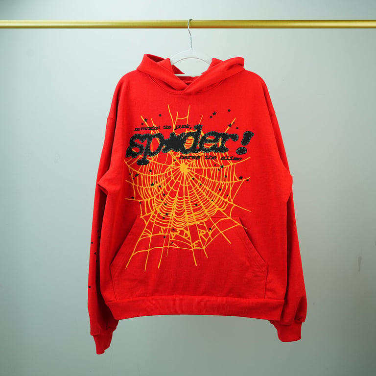 Sp5der P*NK V2 Hoodie Red - 19