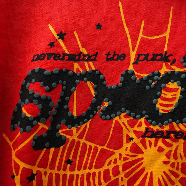 Sp5der P*NK V2 Hoodie Red - 27