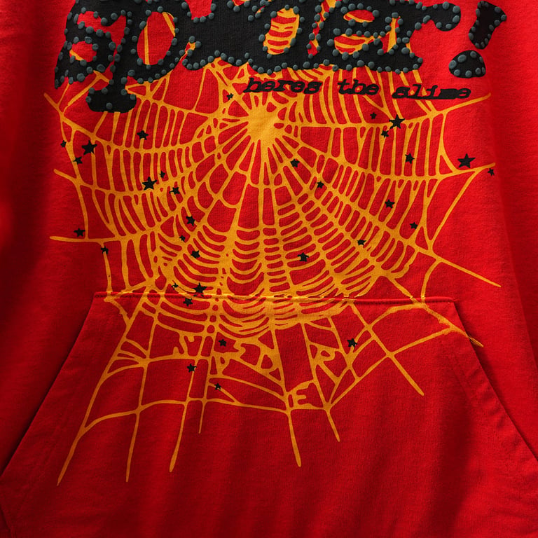 Sp5der P*NK V2 Hoodie Red - 29