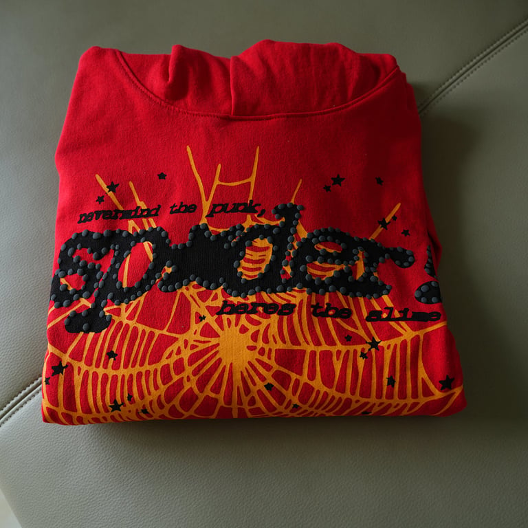 Sp5der P*NK V2 Hoodie Red - 4