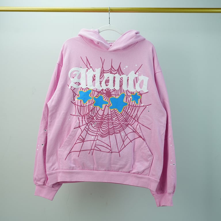 Sp5der Atlanta Hoodie Pink - 8