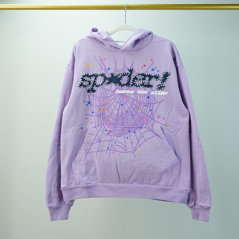 Sp5der Acai Hoodie Purple - 4