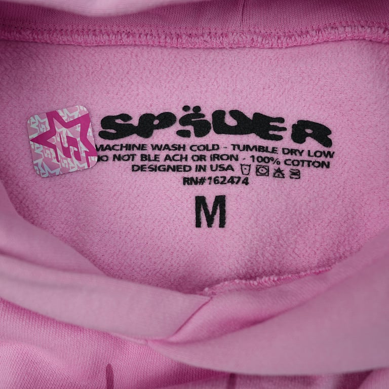 Sp5der OG Web Hoodie Pink - 9