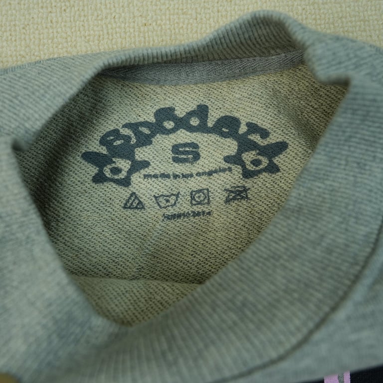 Sp5der Varsity Web Crewneck Heather Grey - 7