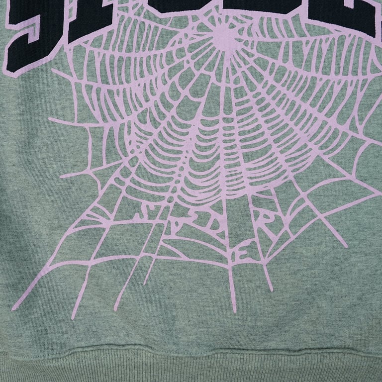 Sp5der Varsity Web Crewneck Heather Grey - 9