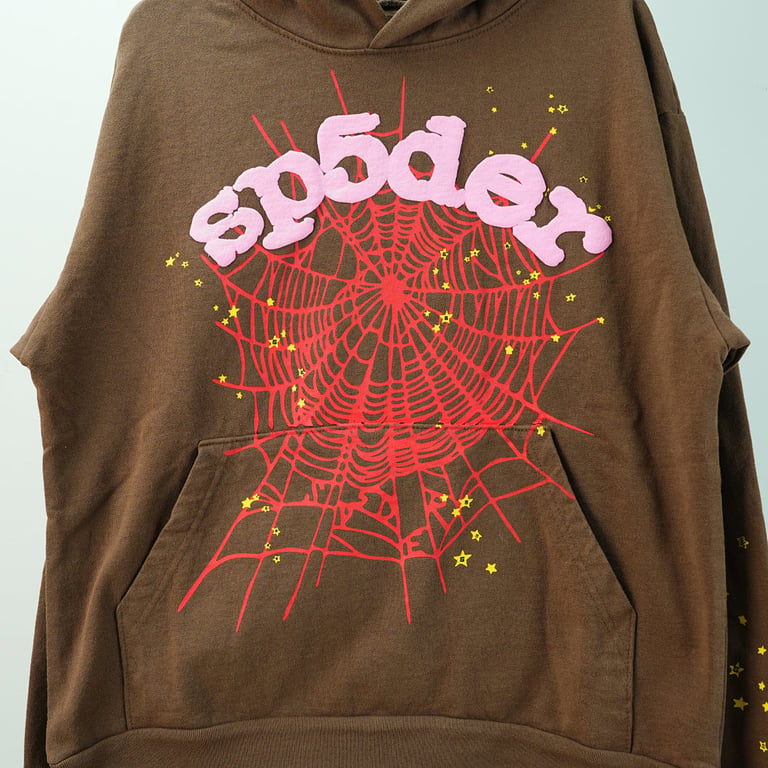 Sp5der Web Hoodie Brown - 10