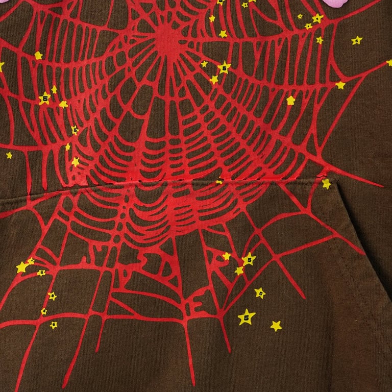 Sp5der Web Hoodie Brown - 13