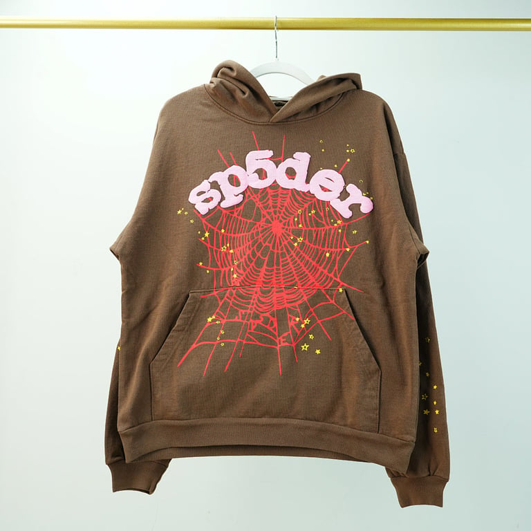 Sp5der Web Hoodie Brown - 4