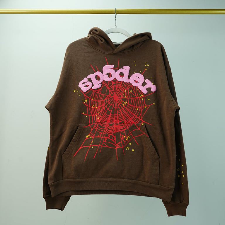 Sp5der Web Hoodie Brown - 6