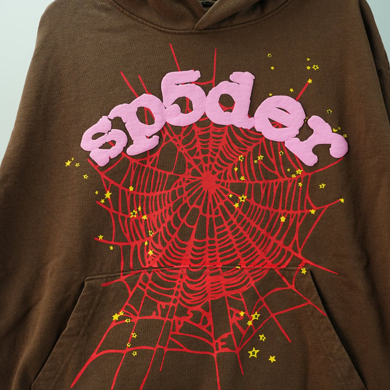 Sp5der Web Hoodie Brown - 9